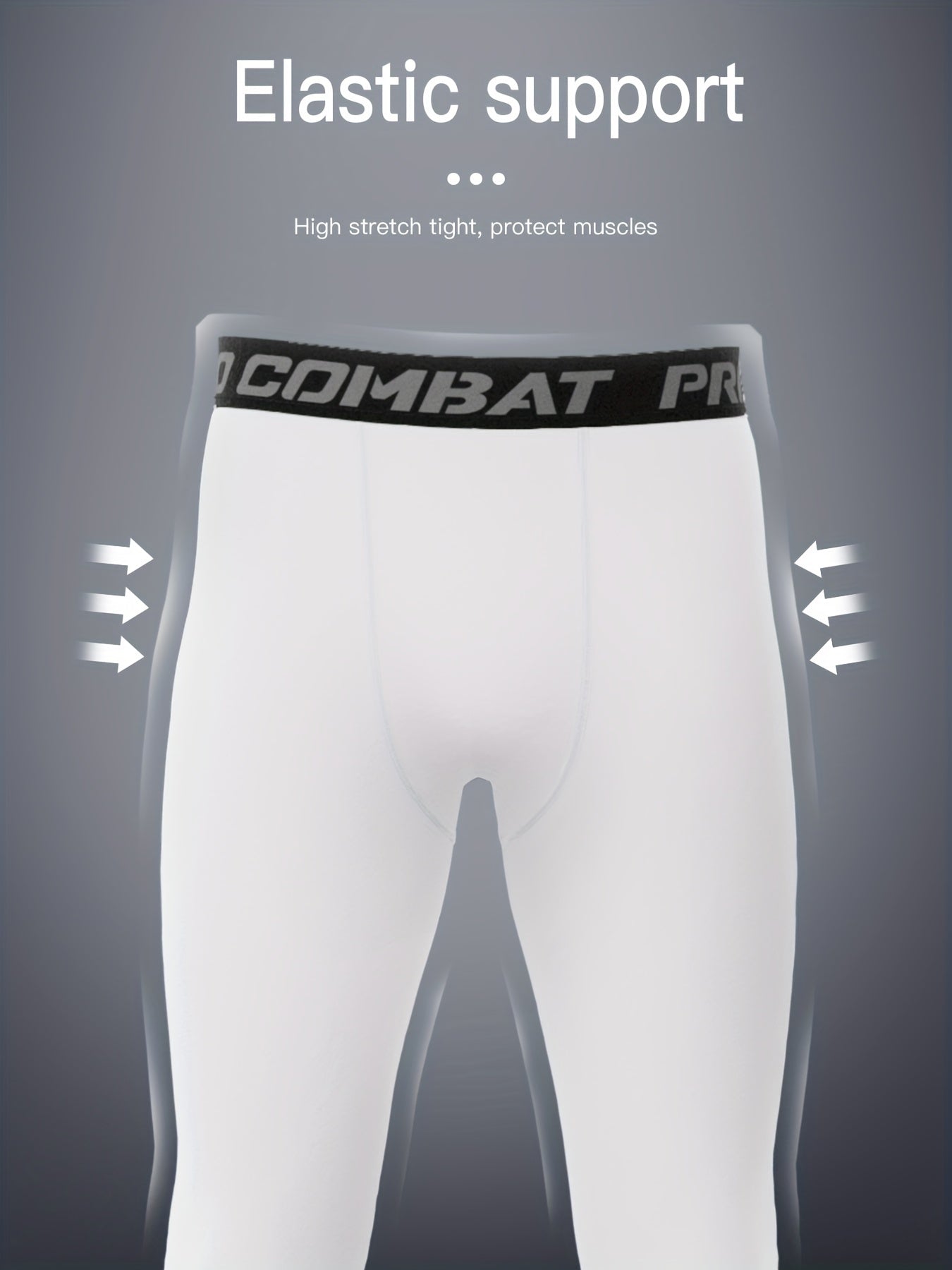 Men's 4pcs Solid Compression Leggings for Outdoor Running