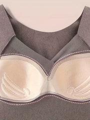 2pcs Mesh Thermal Tops Sleeveless V Neck Women's Lingerie