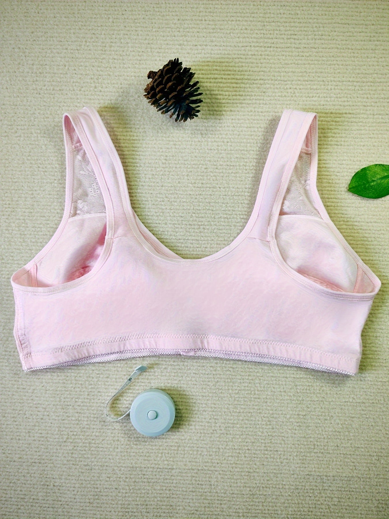 Wireless Lace Bra with Front Buckle Closure