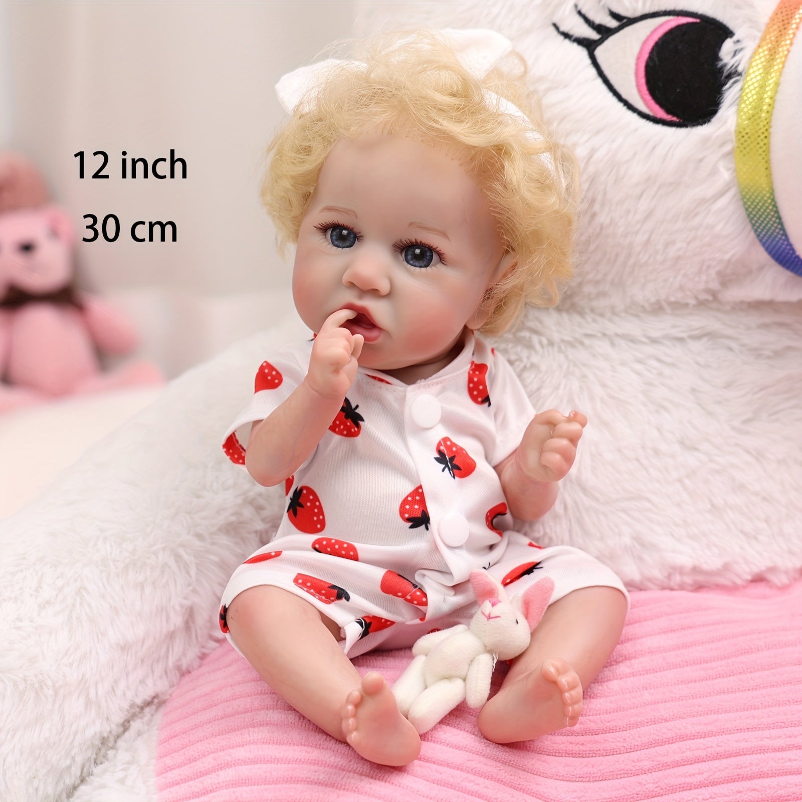 12 Inch Reborn Baby Dolls Mini Realistic Lifelike Newborn Full Vinyl Baby Doll