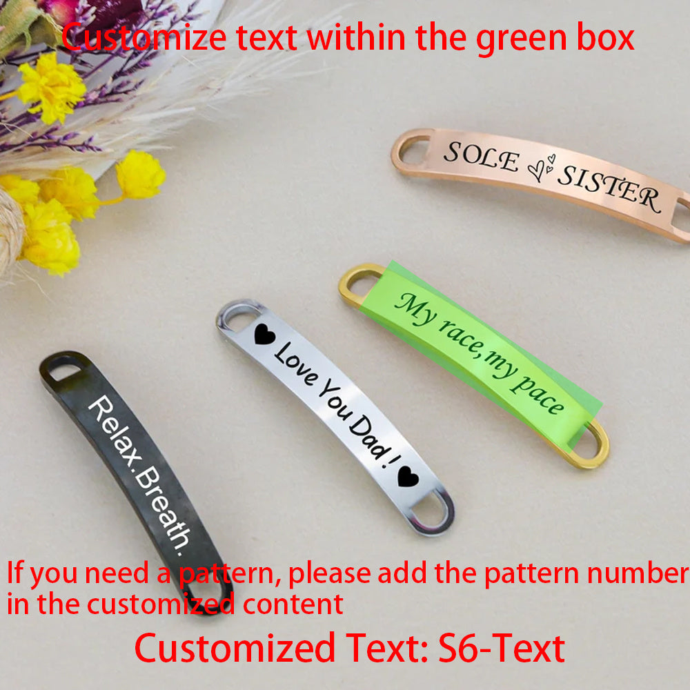 Personalized Shoe Lace Buckles for Couples - Anniversary Gift - Metal Sho