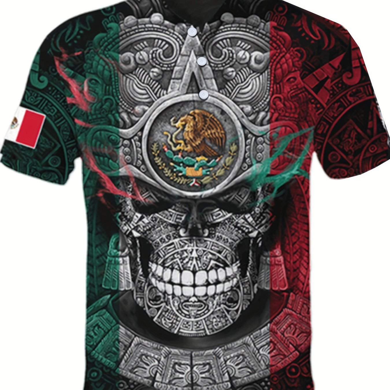 Skull And Eagle Men's Graphic Novelty T shirt Casual Comfy Tees