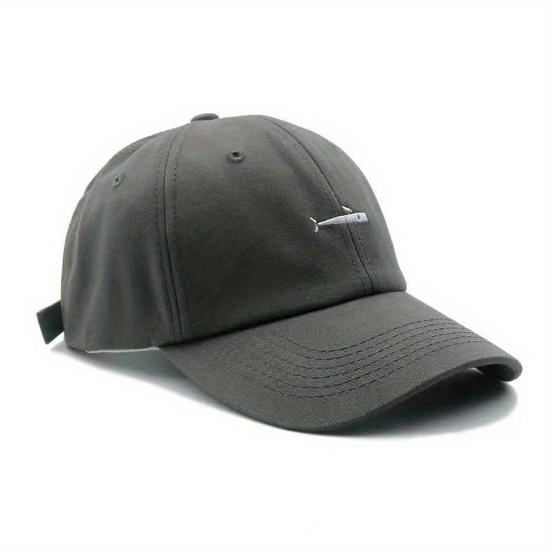 Whale Embroidery Duck Tongue Hat Fish Soft Adjustable Hat