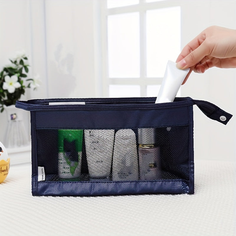 Portable Mesh Cosmetic Bag Makeup Storage Bag For Travel