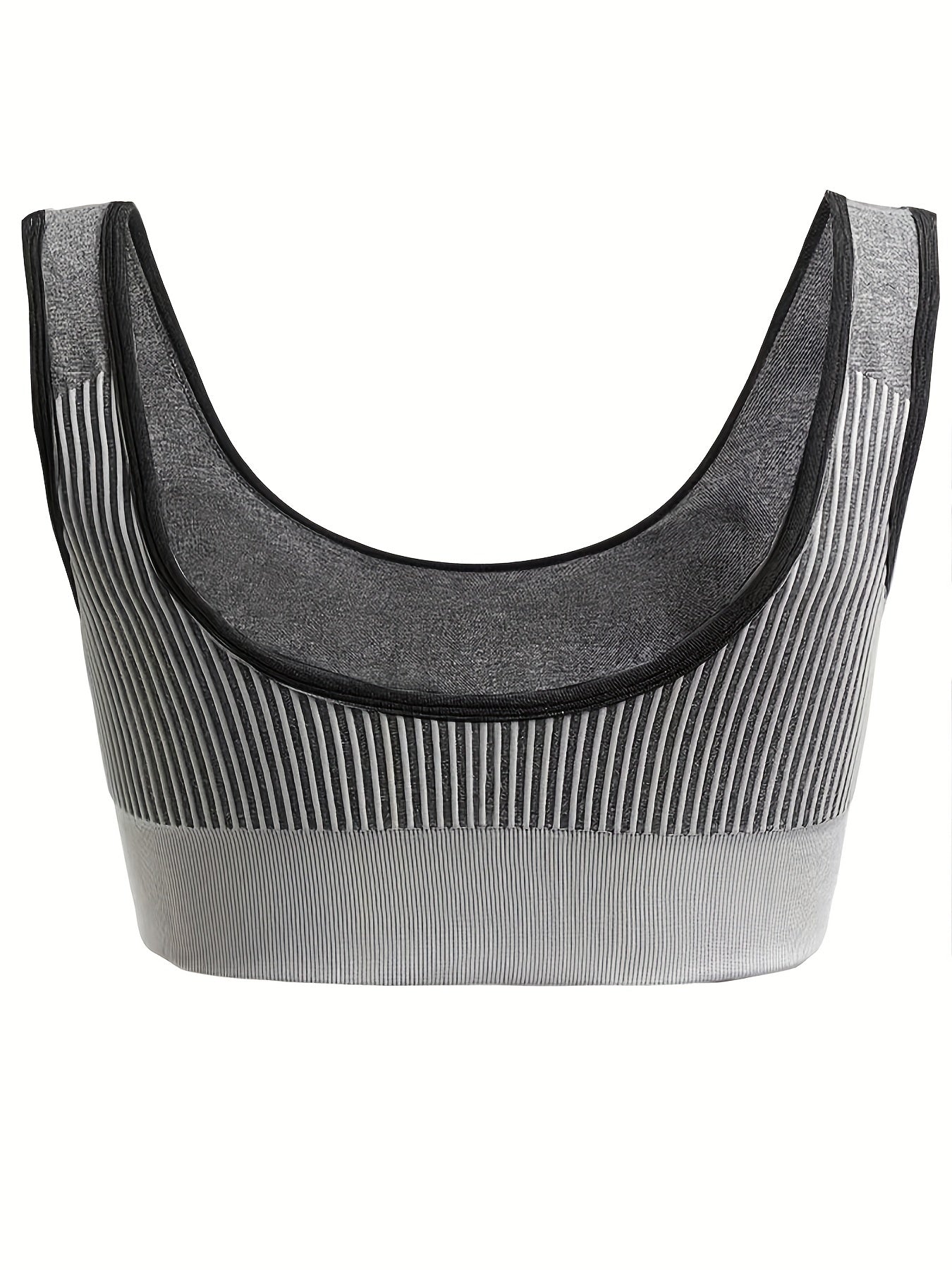Sports Bra Women's Plus Striped Shockproof Seamless Padded