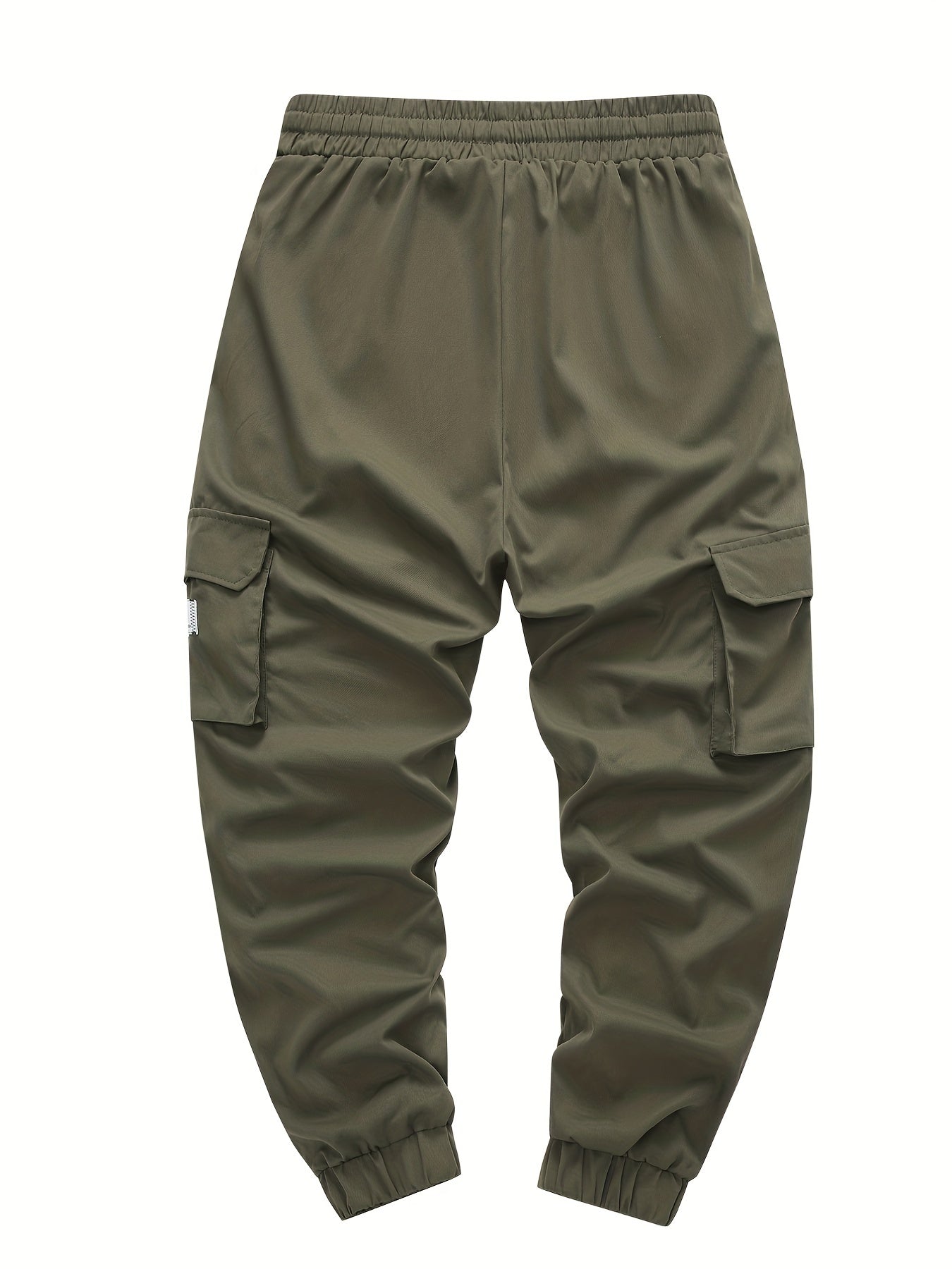 Men's Drawstring Cargo Trousers Loose Jogger Pants