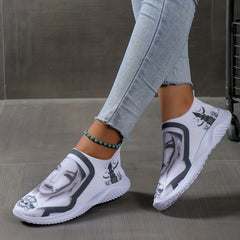 Women's Pumpkin Pattern Sneakers Halloween Shoes