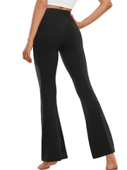 Women's Fleece Lined Bootcut Yoga Pants Cross Waist Leggings