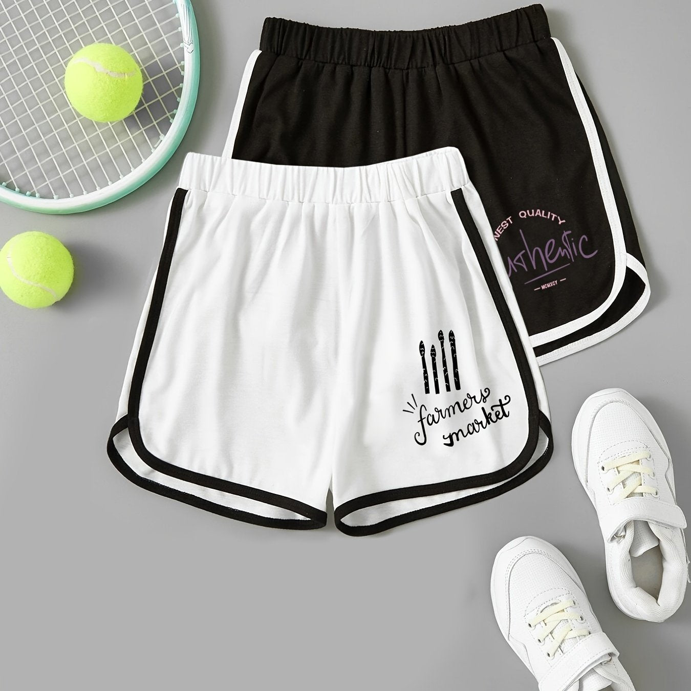 2pcs Toddler Girls Casual Shorts Kids Summer Bottoms