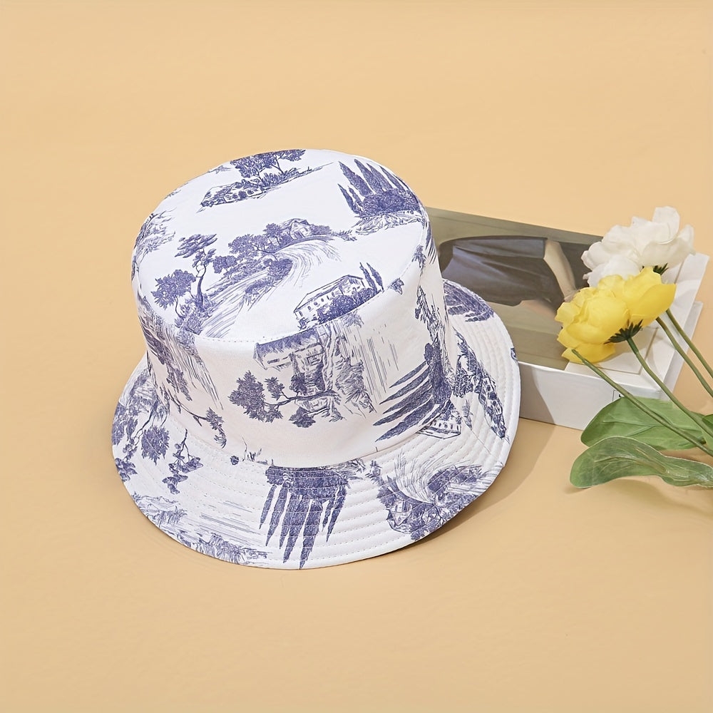 Sunshade Sunscreen Double-sided Bucket Hat for Adult