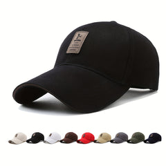 Label Patch Unisex Baseball Cap Solid Casual Dad Hats Adjustable Couple Sun Hats