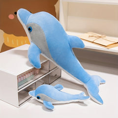 2 Pack Mother and Baby Dolphin Plush Toy Set - Parent Child Gift