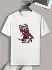 Skateboarding Print Men's Graphic T shirt Casual Summer Tee