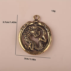 Brass Chinese Dragon Keychain Antique Bag Purse Decoration