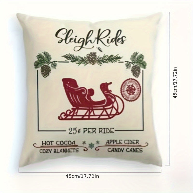 Christmas Decoration Pillowcase Cover for Sofa Living Room & Outdoor Camping