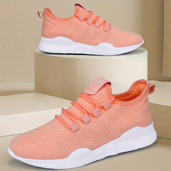 Unisex Woven Running Shoes Lace Up Athletic Shoes