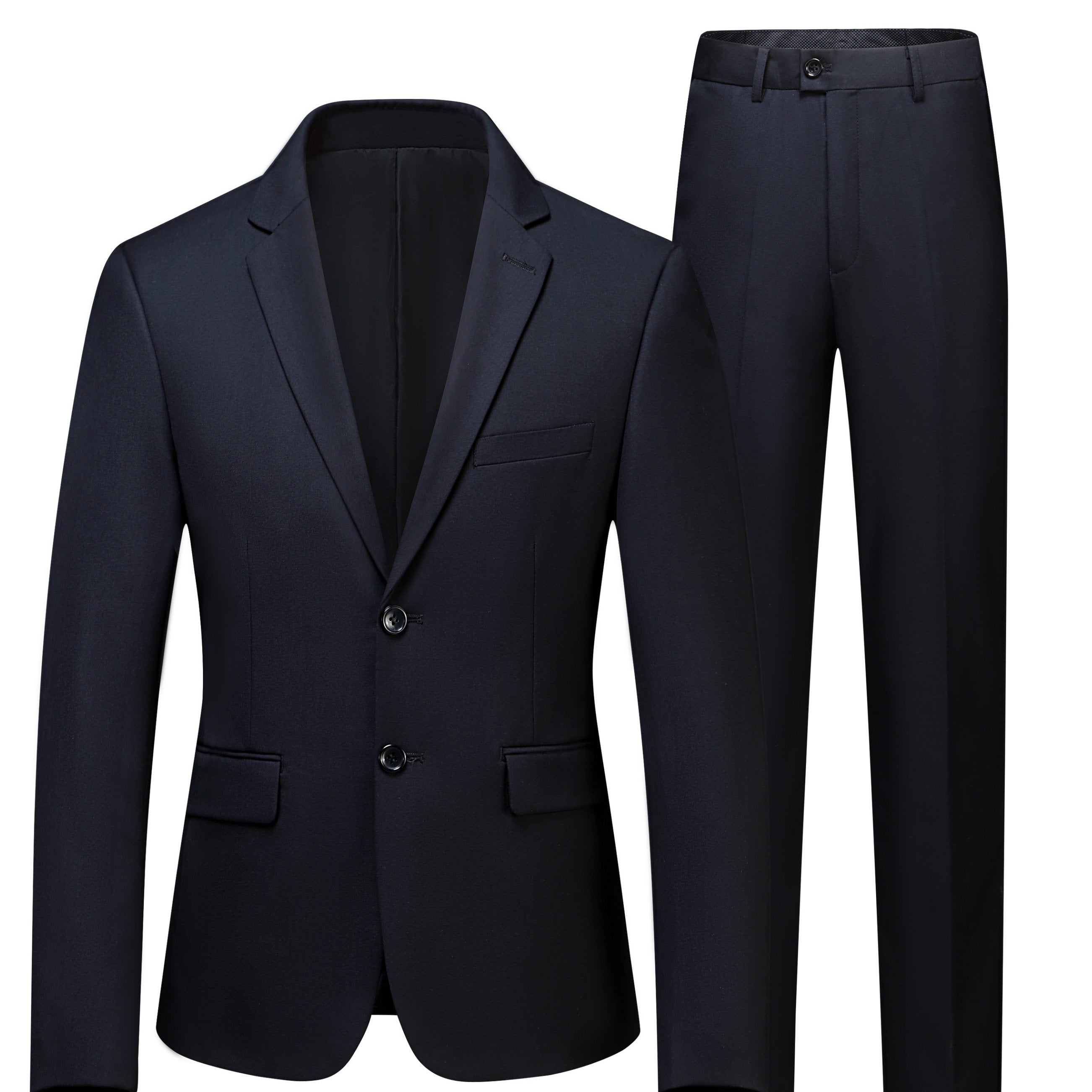 Men's 2-Piece Suit Jacket & Dress Pants Set for Business Dinner Wedding