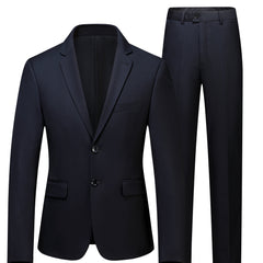 Men's 2-Piece Suit Jacket & Dress Pants Set for Business Dinner Wedding