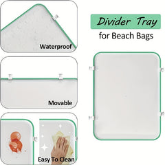 Detachable Plastic Beach Bag Divider - Durable Space-Saving Travel Accessory