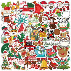 50pcs Merry Christmas Stickers - Holiday Decoration Supplies