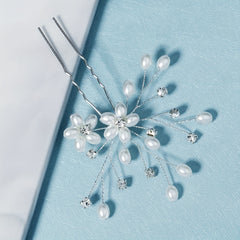 Floral Wedding Hair Pins Bridal Headpiece Bridesmaid Bobby Pins