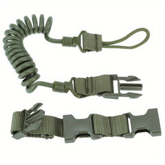 Tactical Anti lost Elastic Lanyard Rope with Release Buckle