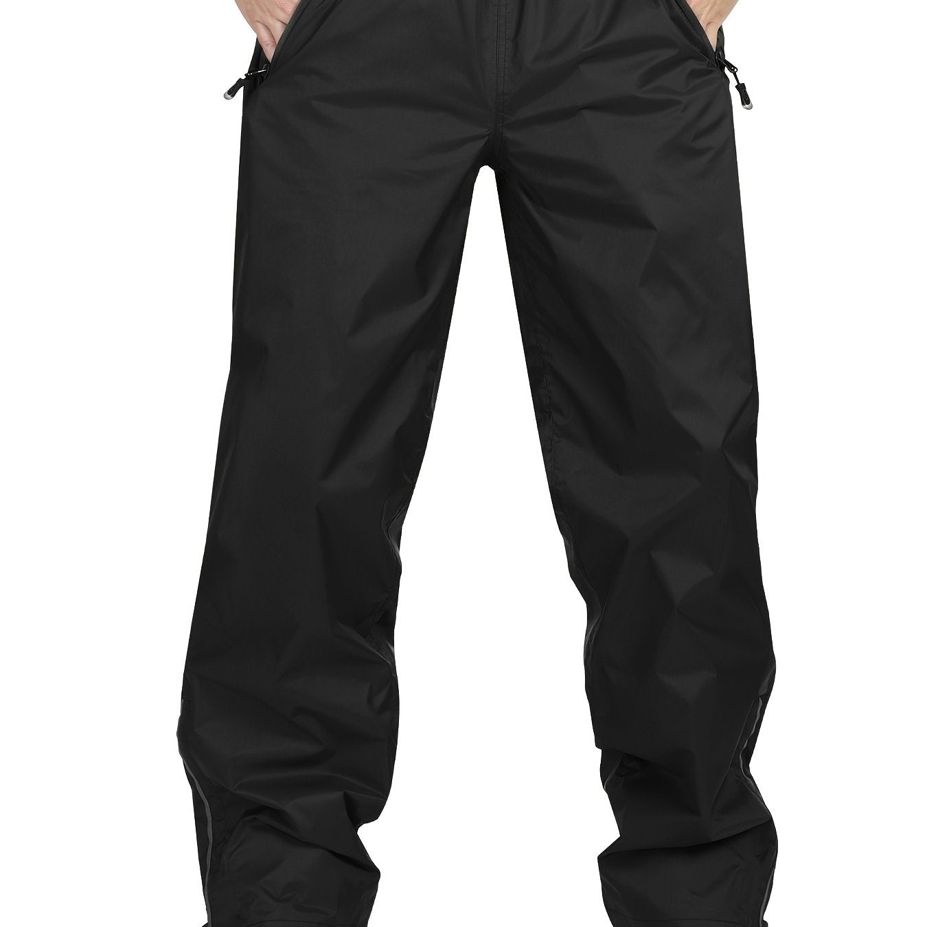 Men's Waterproof Cycling Pants Zipper Pocket Lightweight Windproof Outdoor Pants