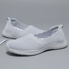 Women's Solid Low Top Walking Shoes Lightweight Casual Sport Shoes