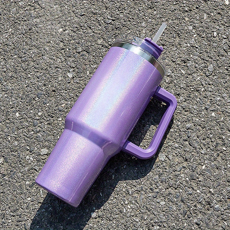40oz Insulated Water Bottle with Straw and Lid
