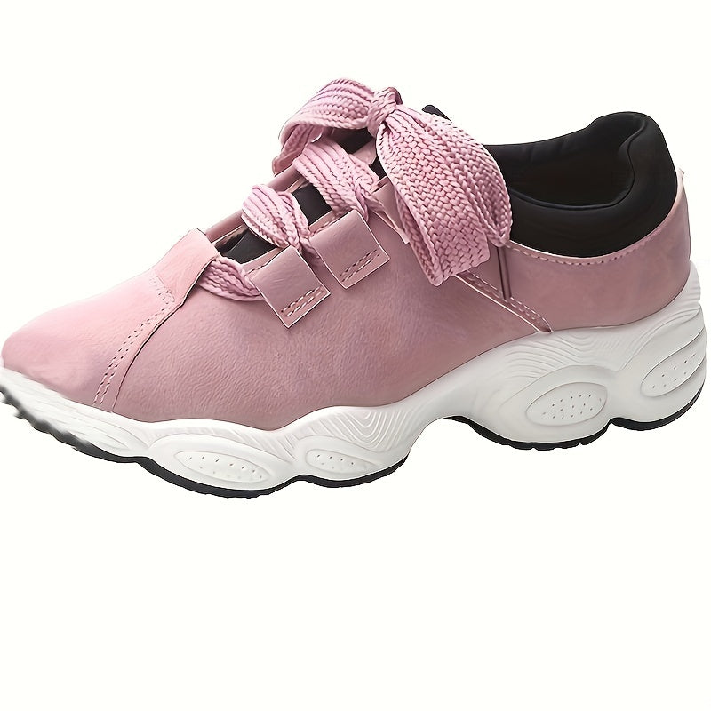 Women's Chunky Sneakers Lace Up Platform Running Shoes