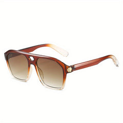 Men's Oversized Pilot Sunglasses Y2K Retro High Decorative Glasses