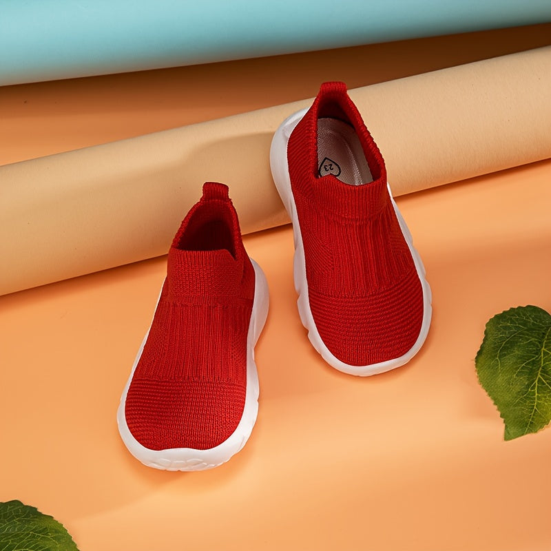 Boys Slip On Breathable Sock Shoes Soft Sole Sneakers for Outdoor Activities