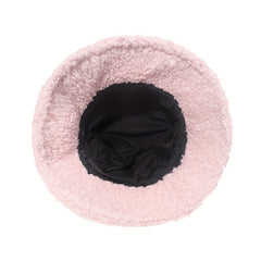 Vintage Bucket Hat Faux Fur Winter Warmer Fisherman Cap