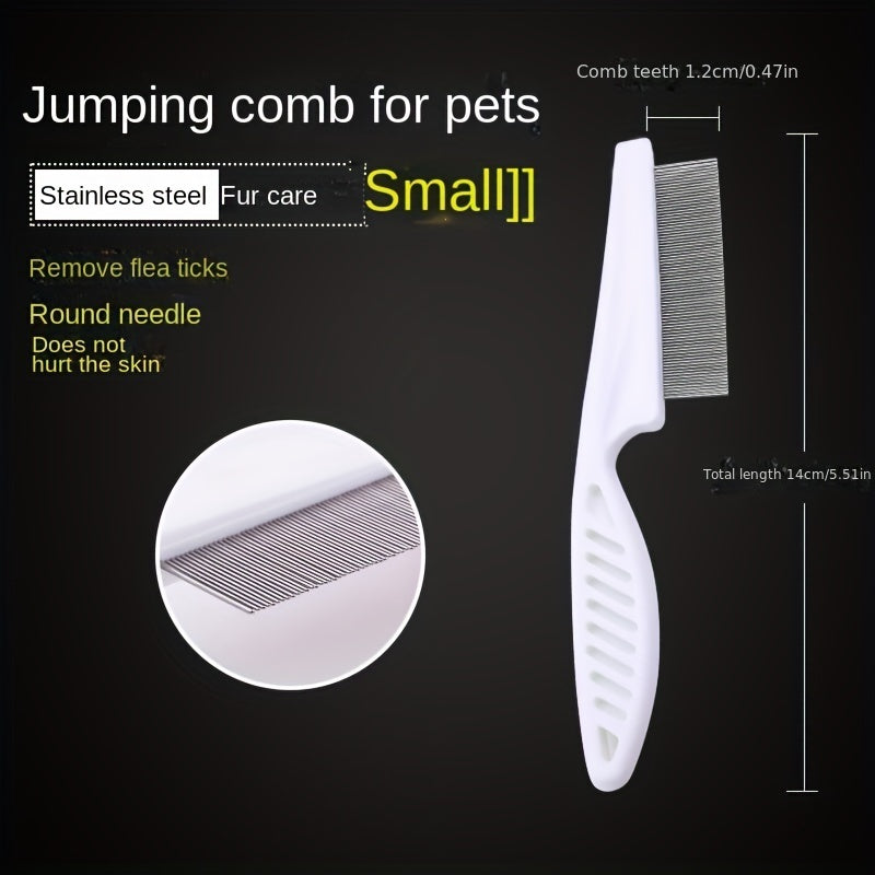 Cat & Dog Flea Removal Comb - Pet Hair & Lint Cleaner