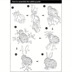 3D Animal Puzzle Craft Model Toy - Educational and Entertaining