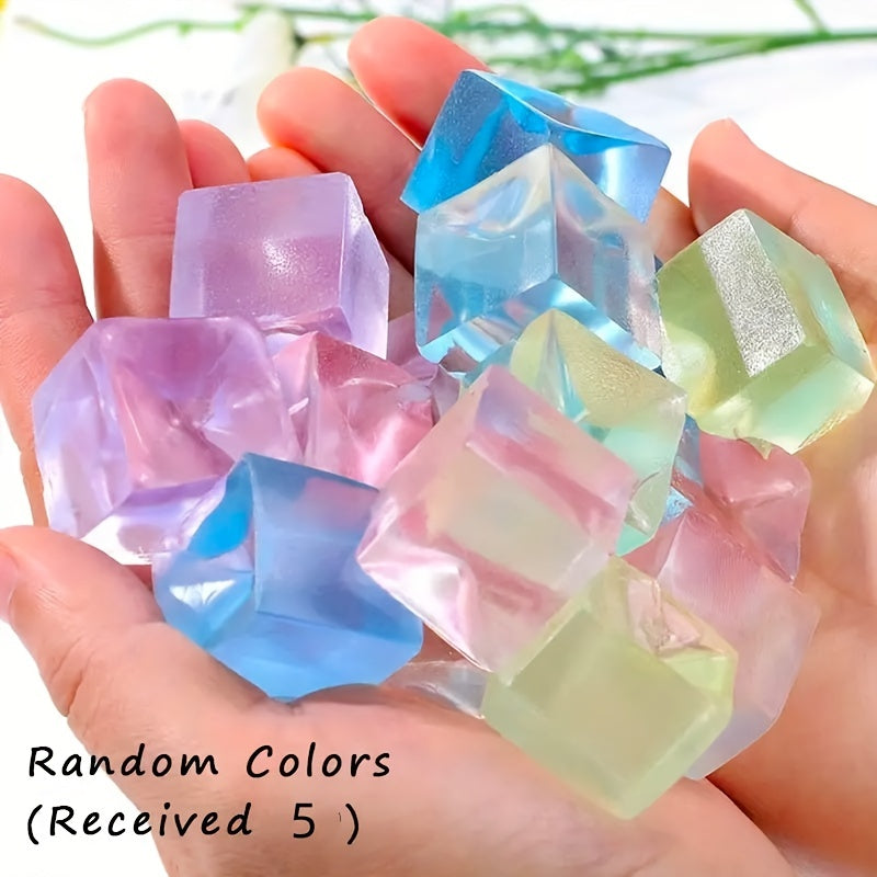 10pcs Ice Cube Squishy Toys Stress Relief Toy