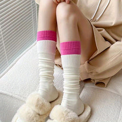 Colorblock Calf Socks - College Style Knee High Socks