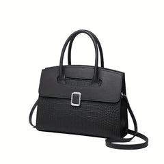 Crocodile Pattern Satchel Handbag Adjustable Strap Retro Style