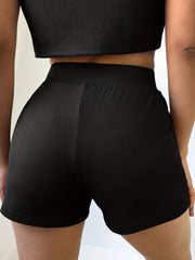 Solid Drawstring Shorts Casual Shorts For Spring & Summer Women's Clothing
