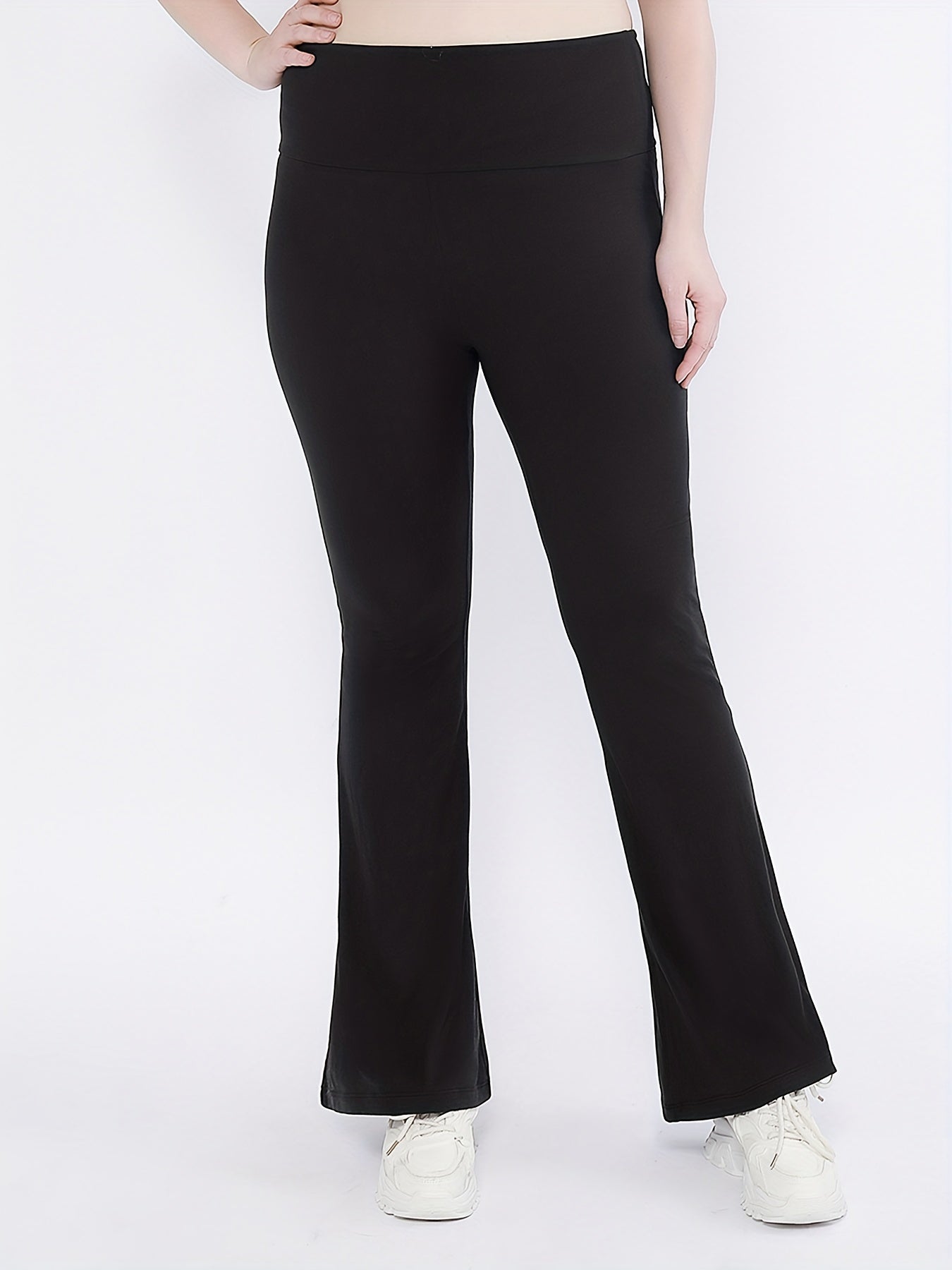 Wide Waistband Yoga Trousers