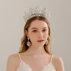 Baroque Crystal Bridal Tiara Crown Zircon Bridal Queen Crown