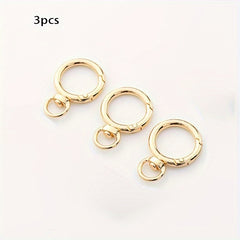3pcs Key Chain Keyring Metal Lock Clip Buckle Accessories