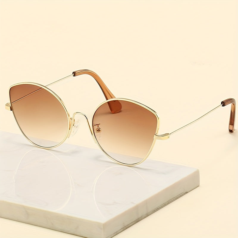 Women's Metal Frame Sunshade Sunglasses for Outdoor Activities