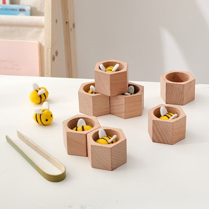 Wooden Beehive Toy Safe Beech Wood & Bamboo Construction