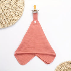 Kids' Red Cotton Comfort Towel w/ Pacifiers - High Temp Disinfection