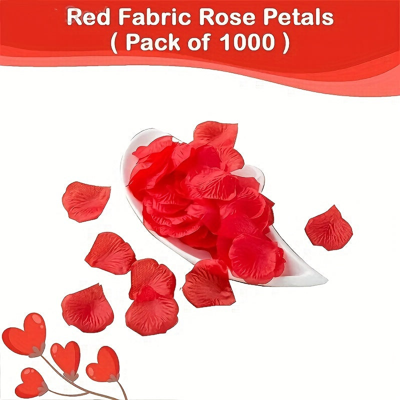 Large Red Heart Balloon with 1000 Rose Petals - Romantic Anniversary Decoration
