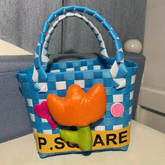 Mini Children's Woven Bags Birthday Party Gift Storage Handbags Play House Toys