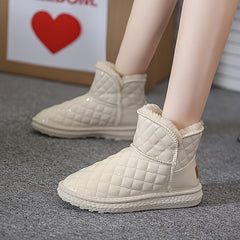 Waterproof Short Snow Boots Warm Fleece Lined Snow Boots Women