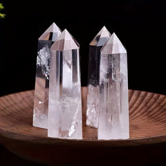 Clear Quartz Energy Tower Rainbow Column Desk Decoration Healing Seven Chakras