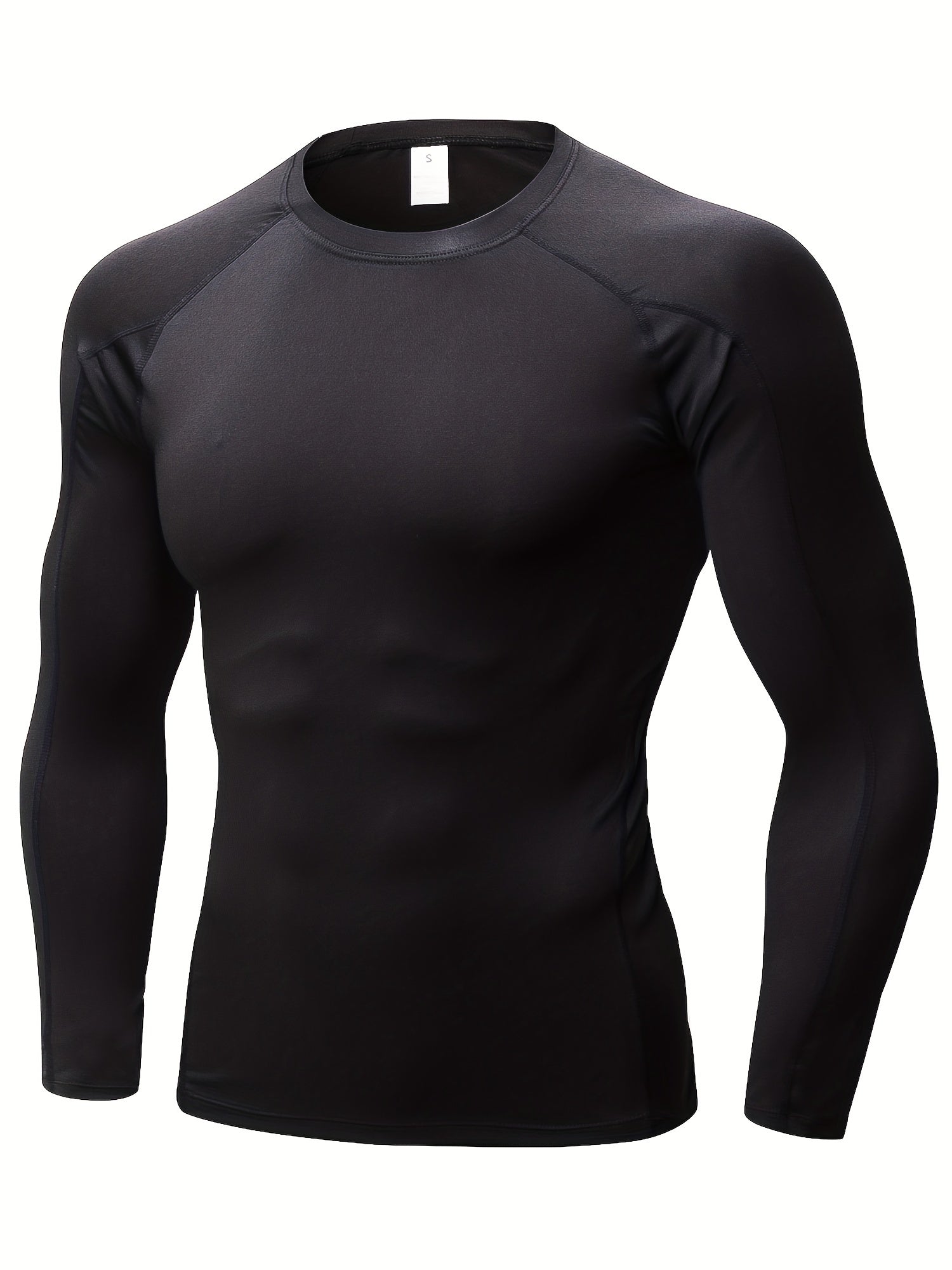 3pcs Men's Long Sleeve Compression Shirts For Sports Gym Fit